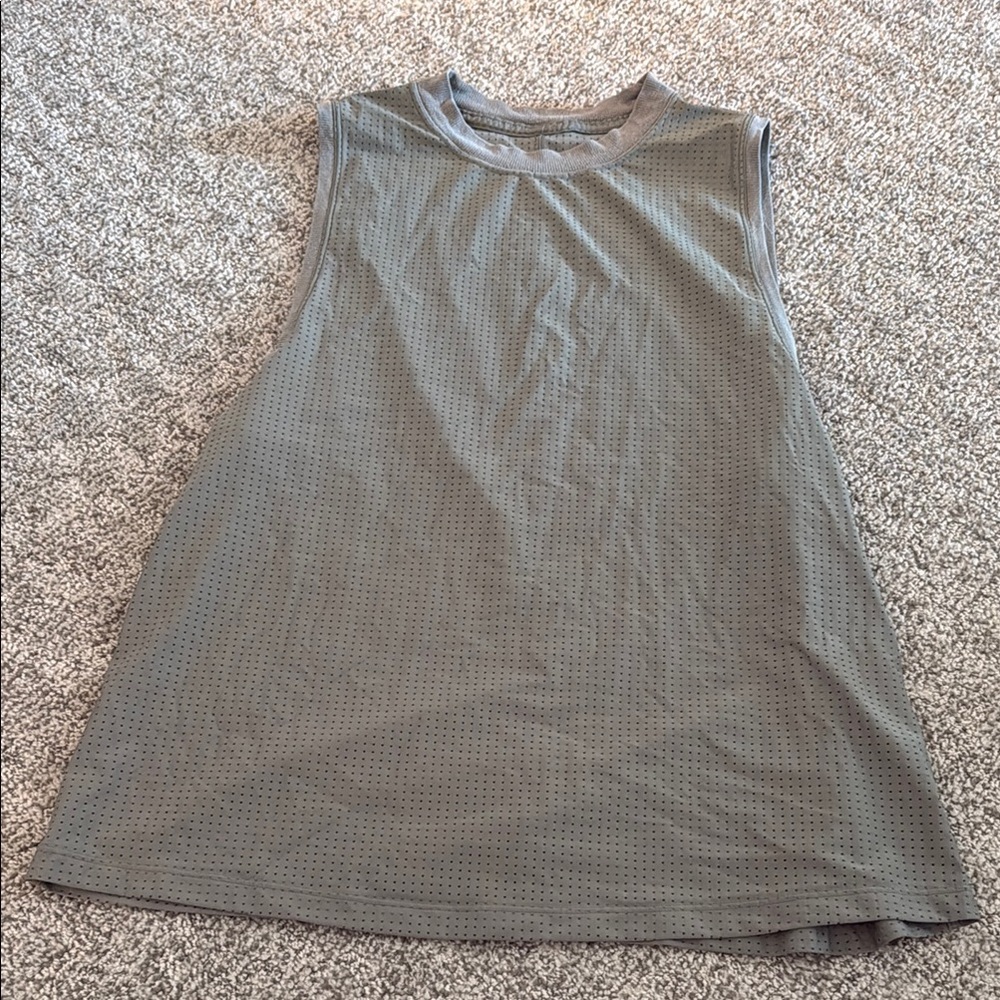 Lululemon Athletica Gray Muscle Tee Sleeveless Relaxed